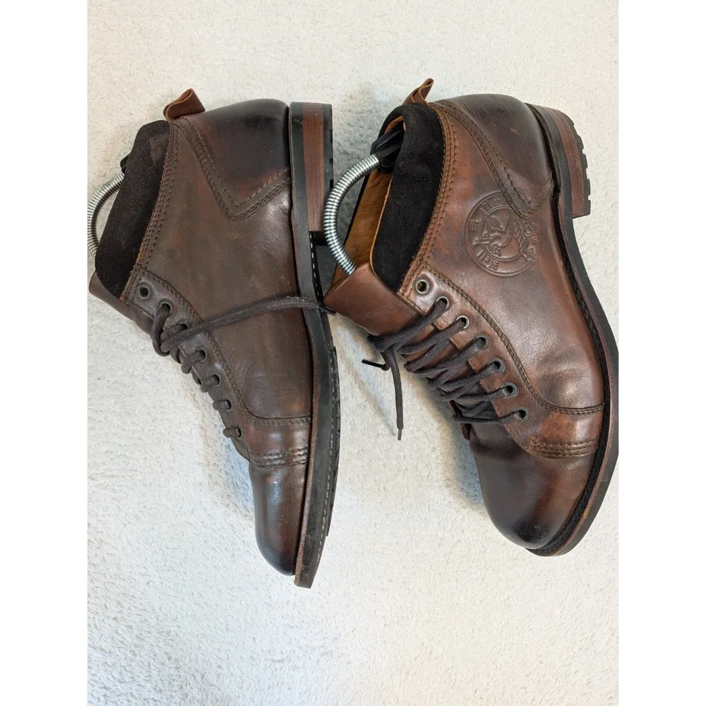 NEIL M Men's 12 Oil Resistant Sole‎ Tech Chukka Boots Premium Brown leather